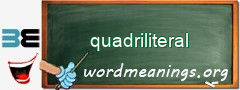 WordMeaning blackboard for quadriliteral